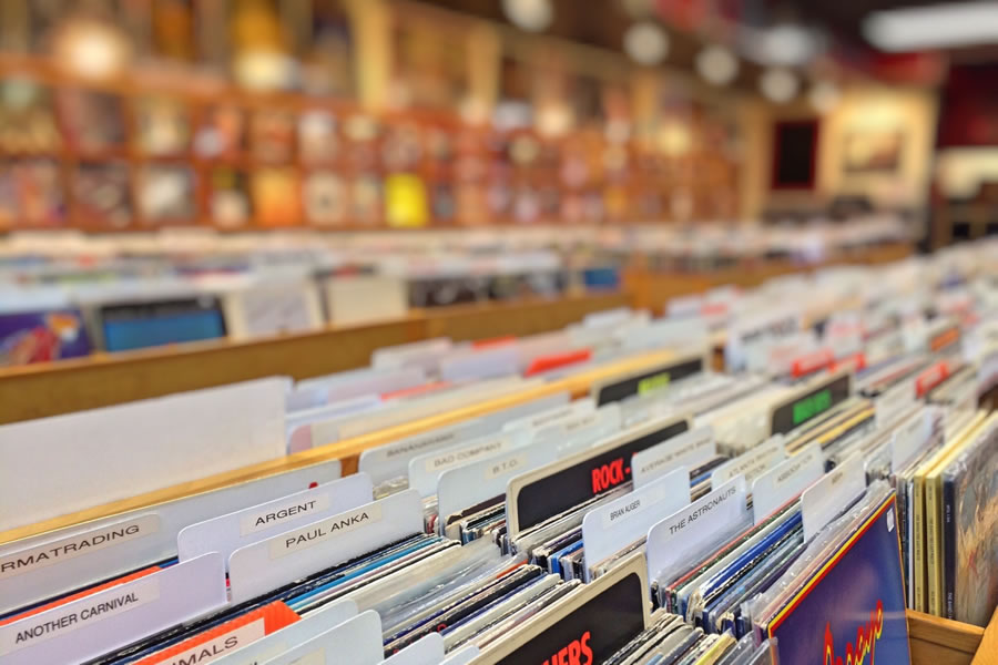 vintage record store